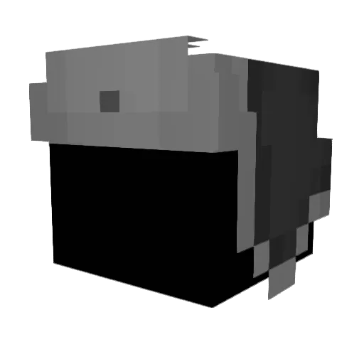 BELGO_01 Minecraft avatar head, 3D render