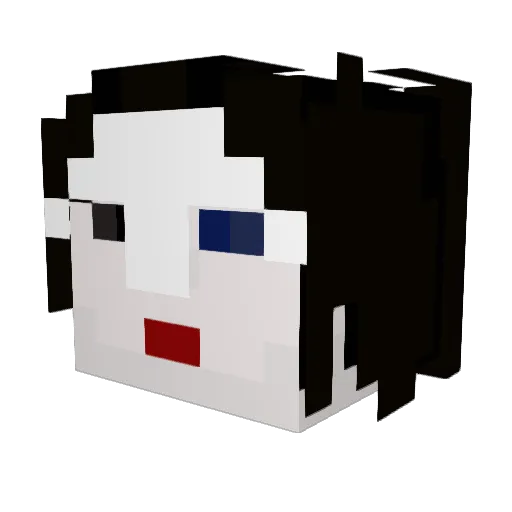 BELLAMCMEOW Minecraft avatar head, 3D render