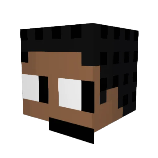 BEMUKIN Minecraft avatar head, 3D render