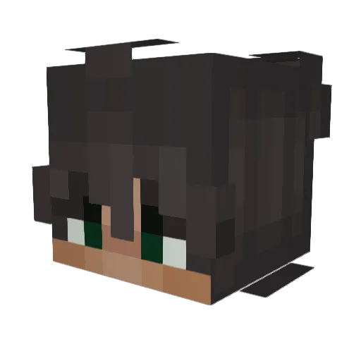 BEMZ2342 Minecraft avatar head, 3D render