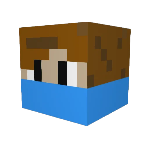 BENBOY9 Minecraft avatar head, 3D render