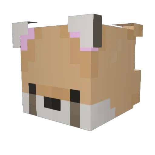 BENG4N Minecraft avatar head, 3D render