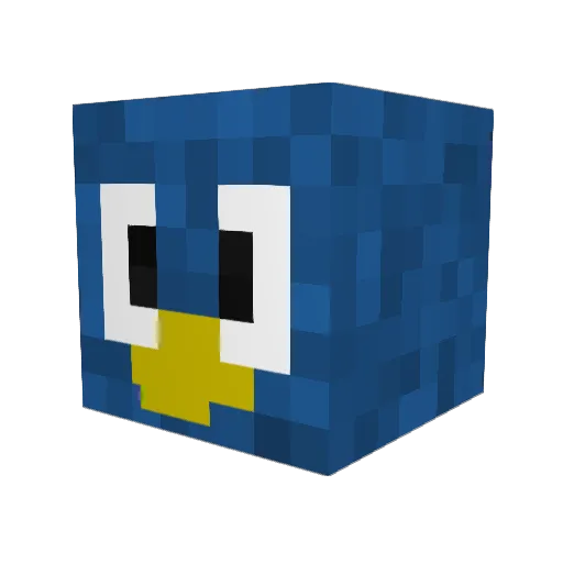 BENGU1NED Minecraft avatar head, 3D render
