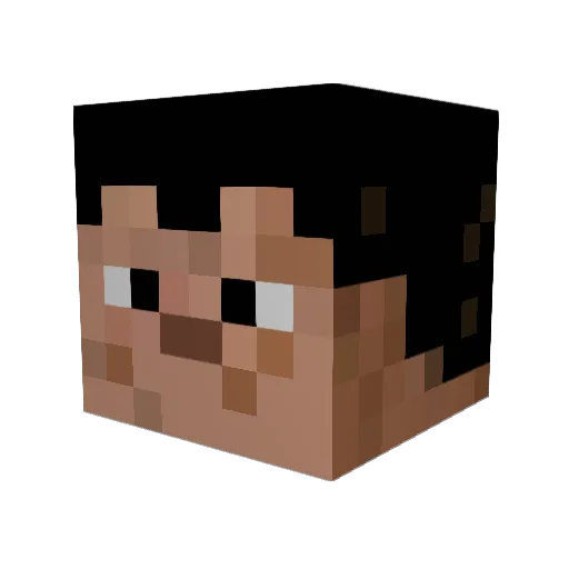 BENIKAZESAMA Minecraft avatar head, 3D render