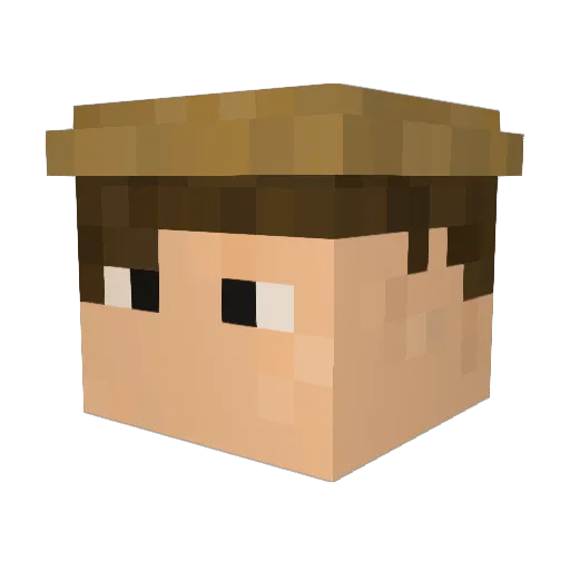 BENJIMAC15 Minecraft avatar head, 3D render