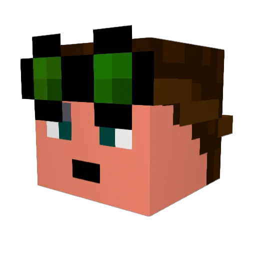 BENMF_20 Minecraft avatar head, 3D render