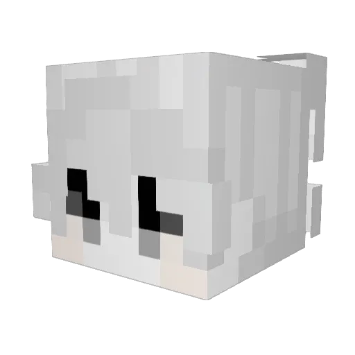 BENO_RED Minecraft avatar head, 3D render