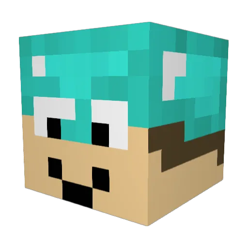 BENTETHEFROG Minecraft avatar head, 3D render