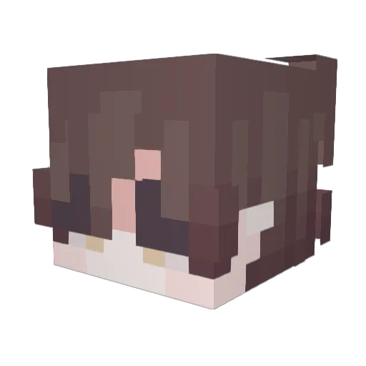 BERCHOI Minecraft avatar head, 3D render