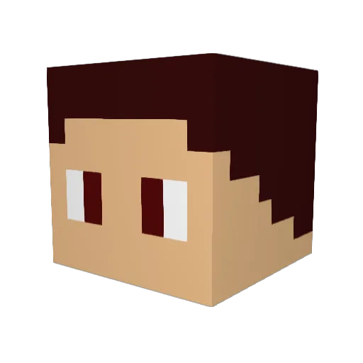 BERINKIST Minecraft avatar head, 3D render