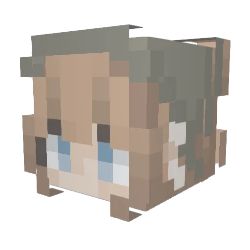 BESSSTERLING Minecraft avatar head, 3D render