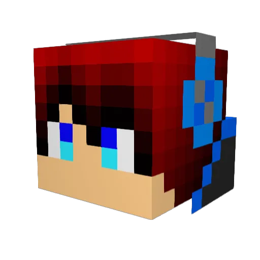 BEST4 Minecraft avatar head, 3D render
