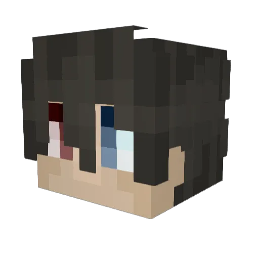 BESTStars Minecraft avatar head, 3D render