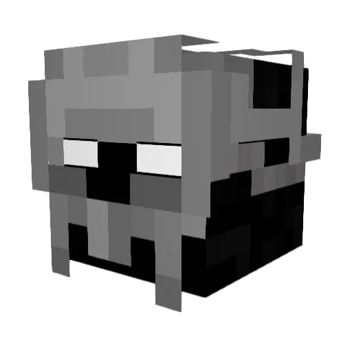 BEST_AU Minecraft avatar head, 3D render