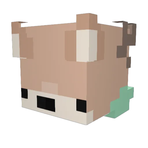 BETALUZI Minecraft avatar head, 3D render