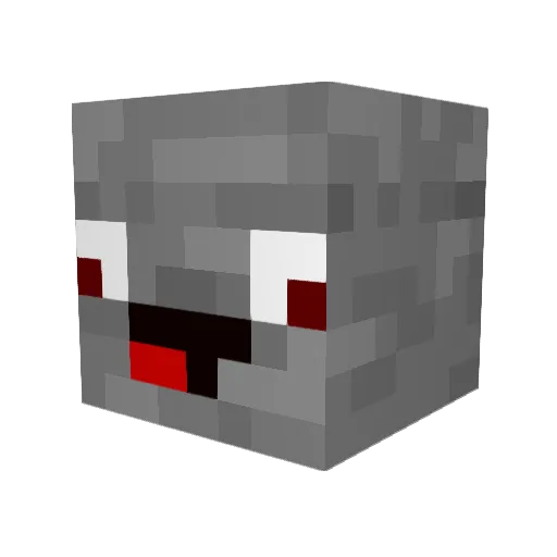 BETASTElN Minecraft avatar head, 3D render