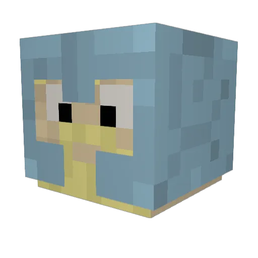 BETAfallen Minecraft avatar head, 3D render
