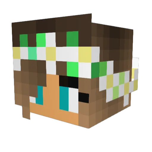 BETH0809 Minecraft avatar head, 3D render