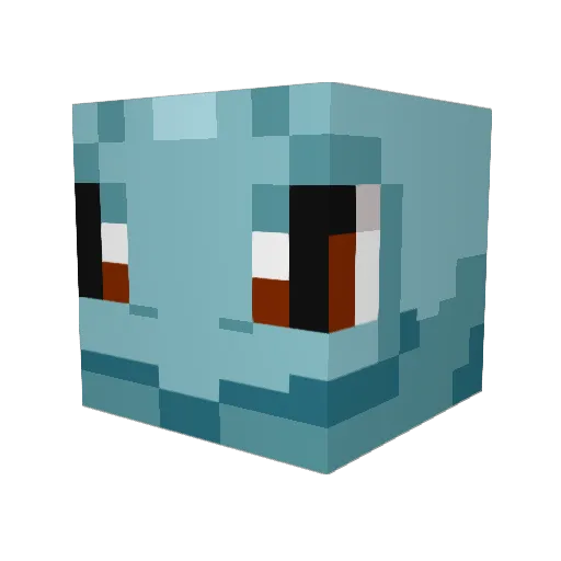 BEVELDICK Minecraft avatar head, 3D render