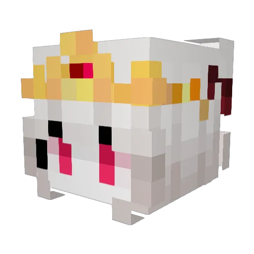 BEYOURCAT Minecraft avatar head, 3D render
