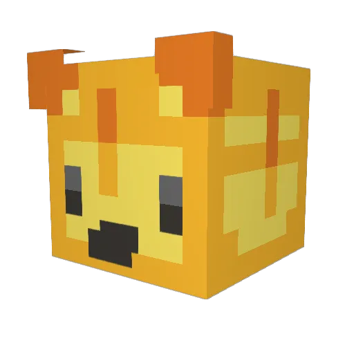 BEZERKE Minecraft avatar head, 3D render