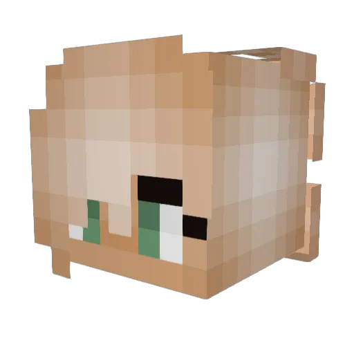 BEZZ1332 Minecraft avatar head, 3D render