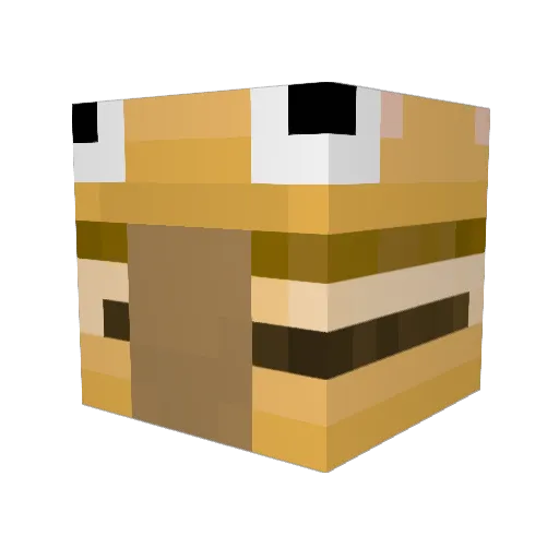 BFBM Minecraft avatar head, 3D render