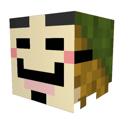 BFC_Mike Minecraft avatar head, 3D render