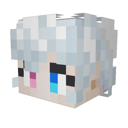 BFLHAK Minecraft avatar head, 3D render