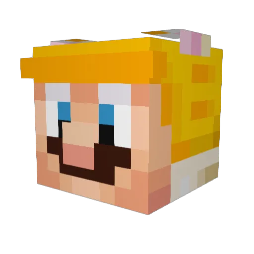 BFTC Minecraft avatar head, 3D render