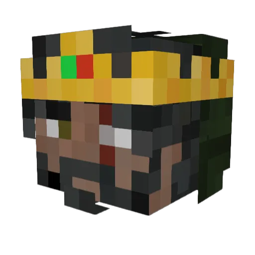 BFancy Minecraft avatar head, 3D render