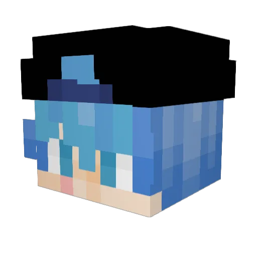 BFrozt2 Minecraft avatar head, 3D render