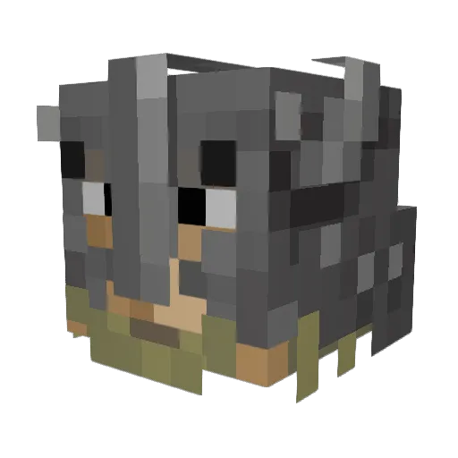 BFseok Minecraft avatar head, 3D render