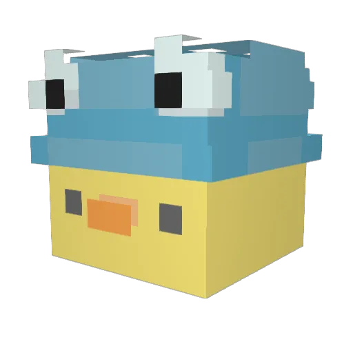 BGB333 Minecraft avatar head, 3D render