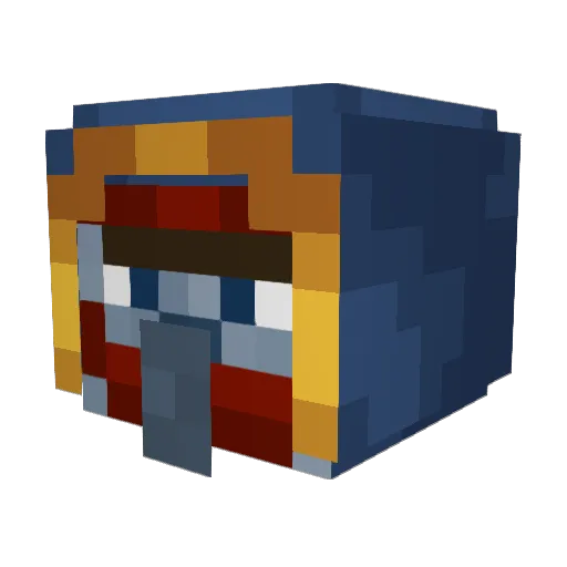BGBitzi Minecraft avatar head, 3D render