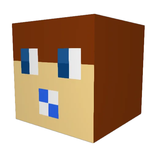 BGCC3 Minecraft avatar head, 3D render