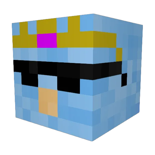 BGE610 Minecraft avatar head, 3D render