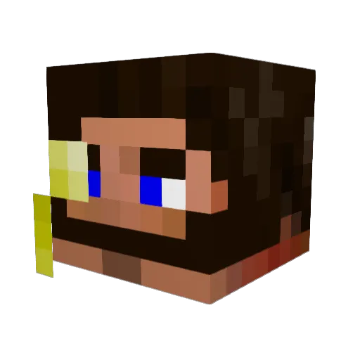 BGHR Minecraft avatar head, 3D render