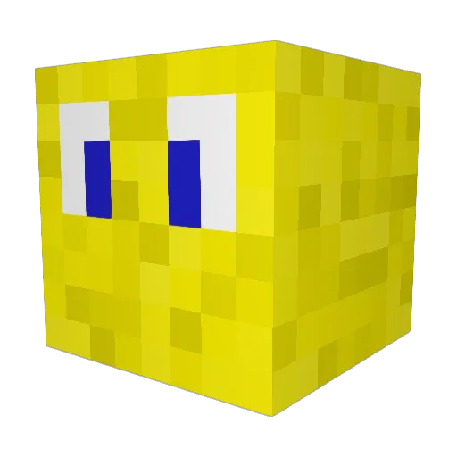 BGJ3ff Minecraft avatar head, 3D render
