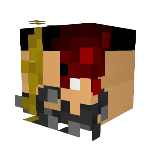 BGODSM Minecraft avatar head, 3D render