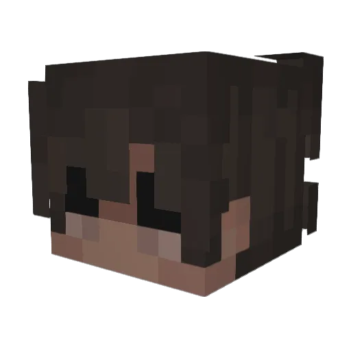 BGR07 Minecraft avatar head, 3D render