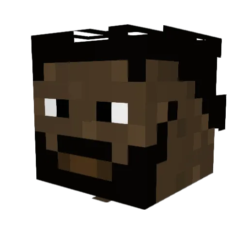 BGS12 Minecraft avatar head, 3D render