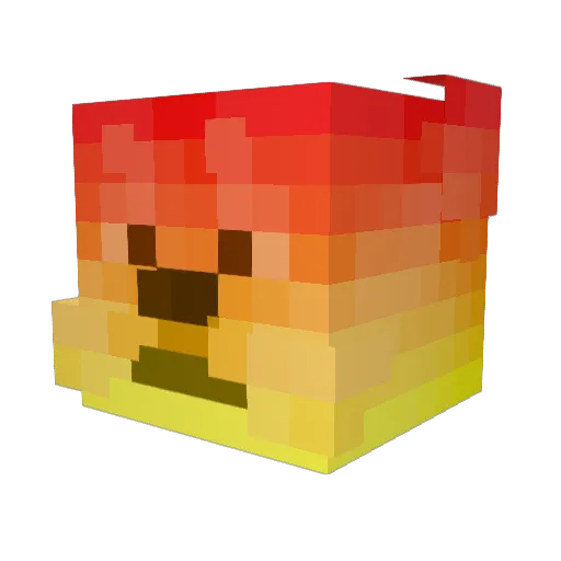 BGSI Minecraft avatar head, 3D render