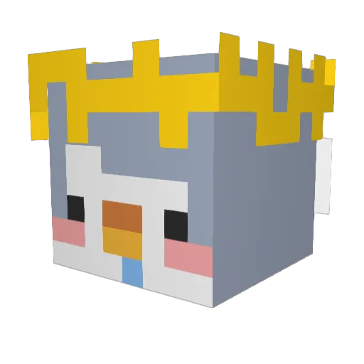 BGXAA Minecraft avatar head, 3D render