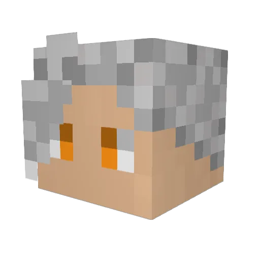 BG_AUDI Minecraft avatar head, 3D render