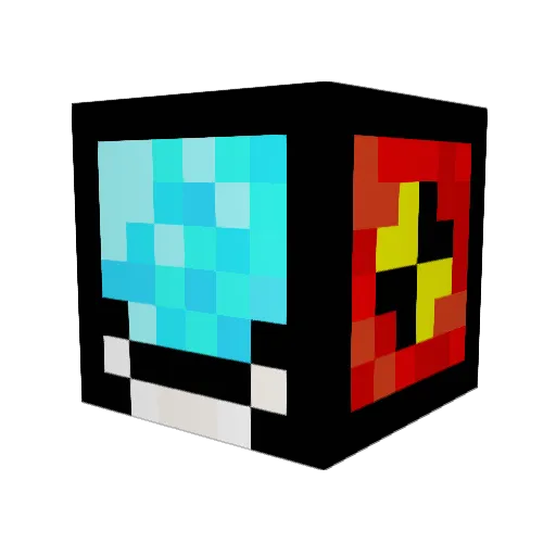 BG_du_63 Minecraft avatar head, 3D render