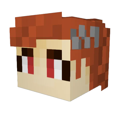 BGray222 Minecraft avatar head, 3D render