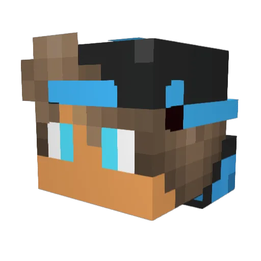 BGuest1 Minecraft avatar head, 3D render