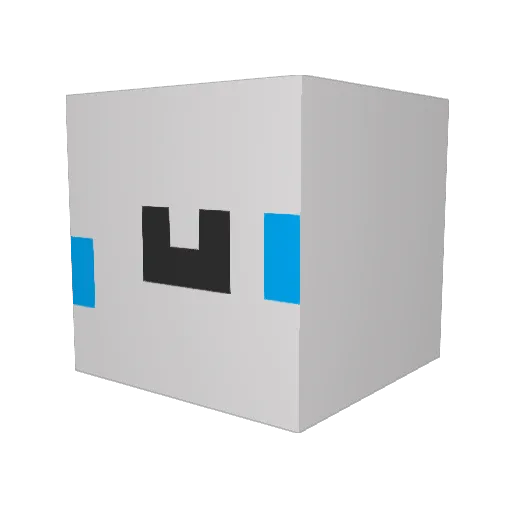 BH45GTX_ Minecraft avatar head, 3D render