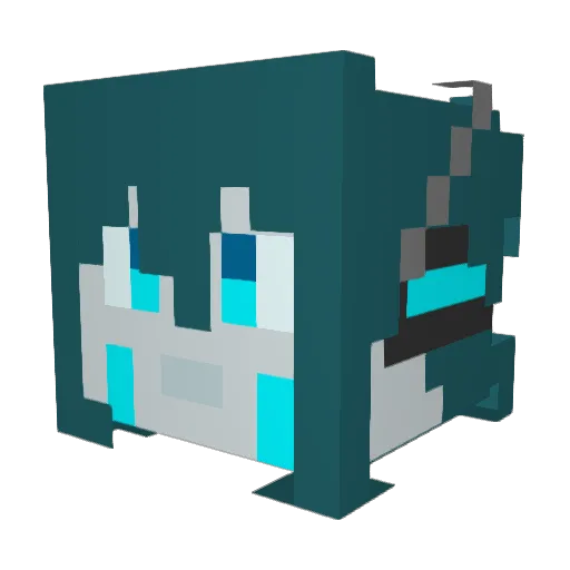 BHCipher Minecraft avatar head, 3D render
